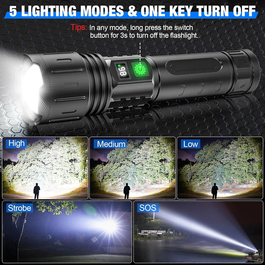 Brightest Rechargeable Flashlight in the World – 100,000 lumens
