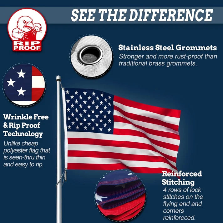 Rip-Proof USA Flag - Durable and Long-Lasting American Flag